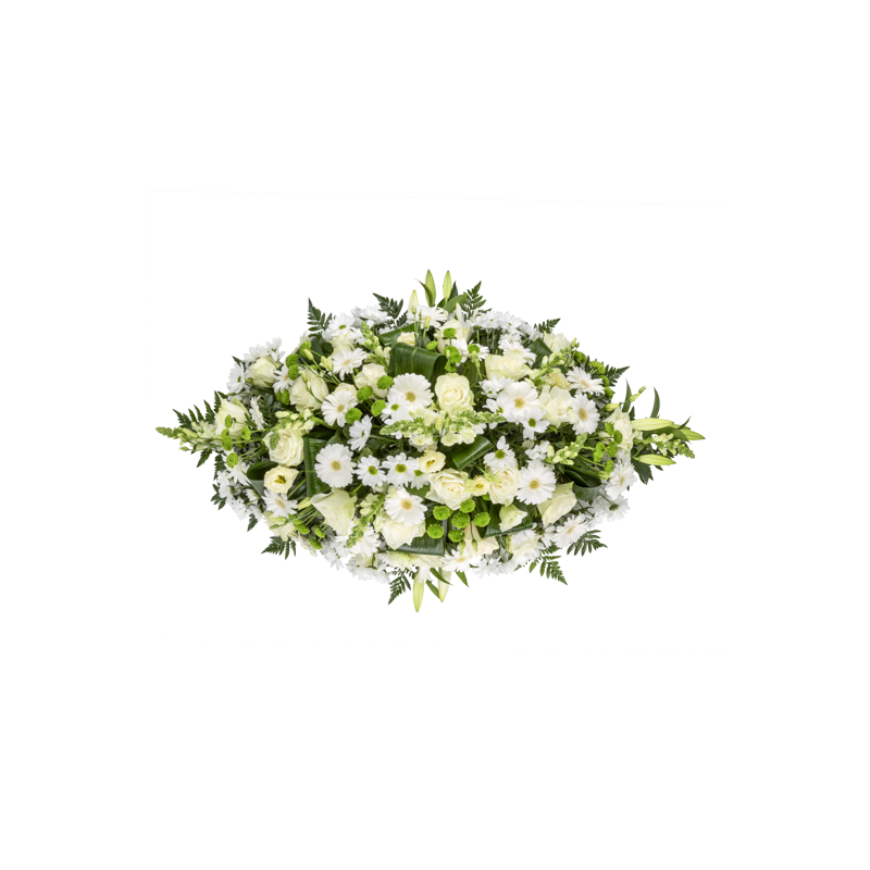 raquette de fleurs naturelles blanches