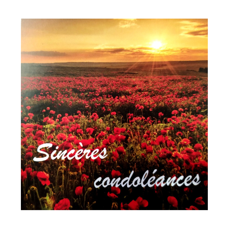 Carte - Sincères Condoléances - Little marmaille