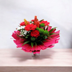Bambou rouge + vase