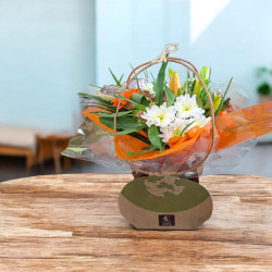 Bouquet Sac Kraft Orange