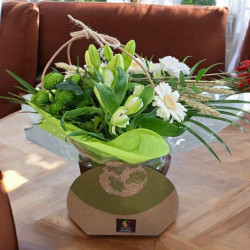 Bouquet Sac Kraft Blanc